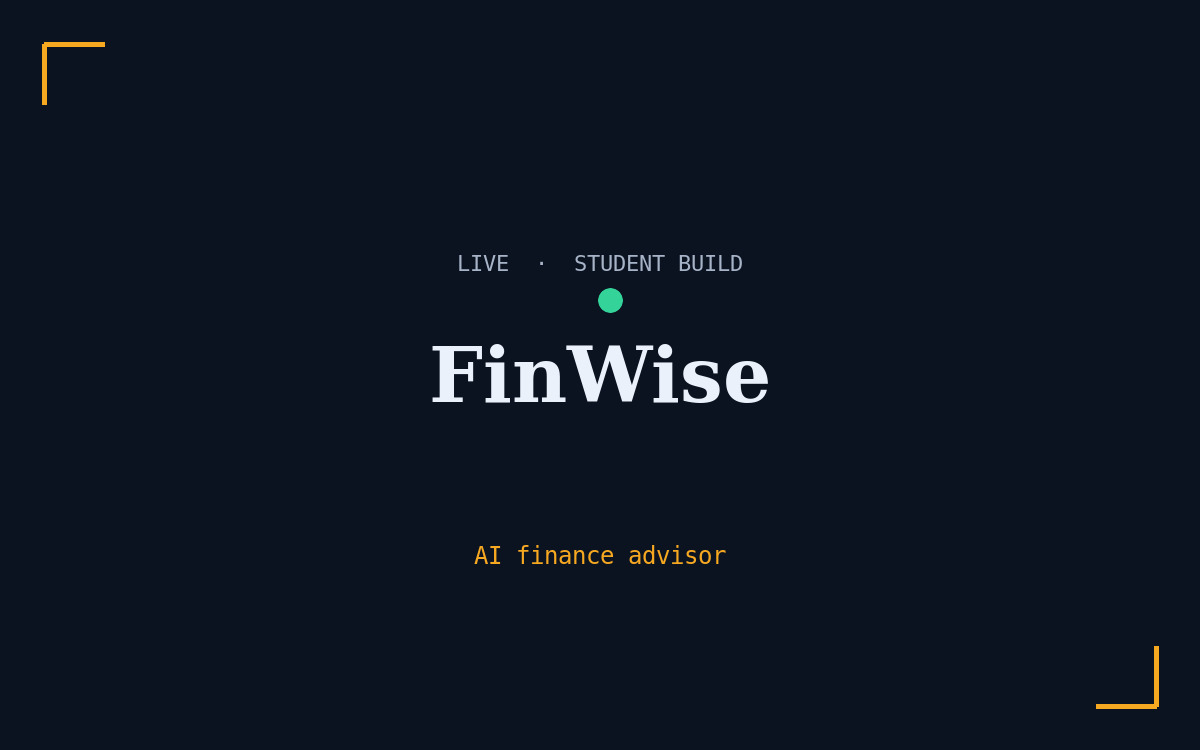 FinWise — an AI finance advisor built by Tangila Akter
